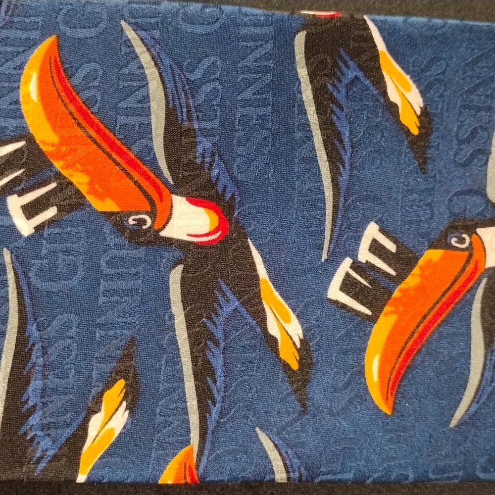 Guinness silk tie with toucan